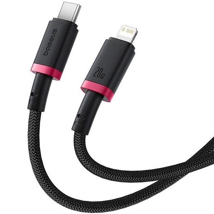 کابل شارژ سریع USB-C به Lightning بیسوس مدل Dura Series PD 20W طول 1m