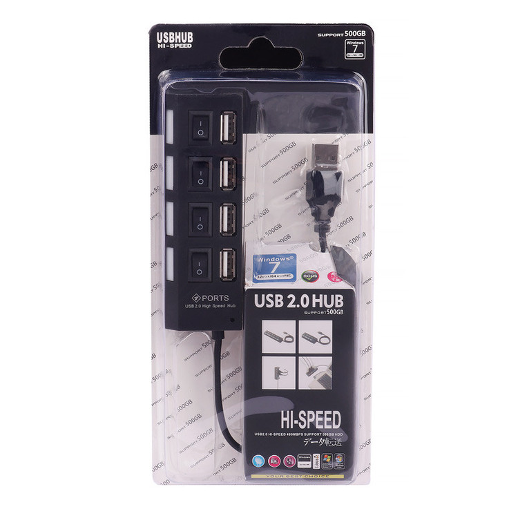 هاب 4 پورت USB 2.0 پورتز مدل HI-SPEED