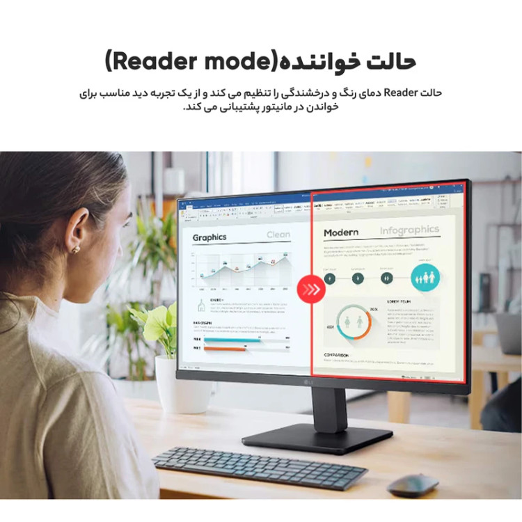 مانیتور 21.45 اینچ ال جی مدل 22MR410-B