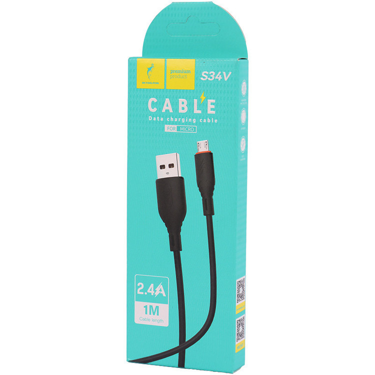 کابل میکرو یو اس بی فست شارژ 2.4 آمپر اسکای دلفین S34V طول 1 متر